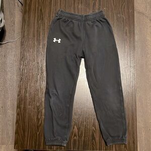 Boys Black Size 7 Under Armour Sweat Pants